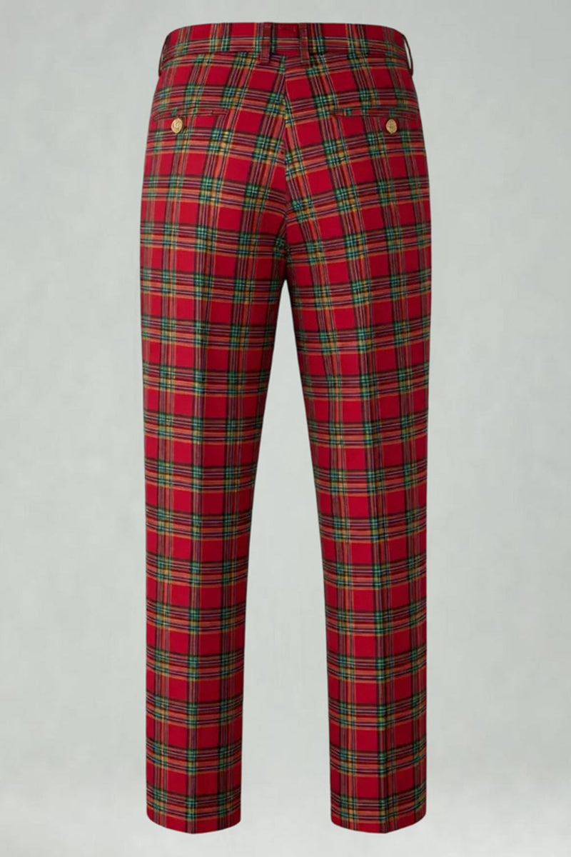 Laden Sie das Bild in den Galerie-Viewer, Schwarz Gelb Gitter mit gekerbtem Revers 2-teilige Herren-Ballanzüge