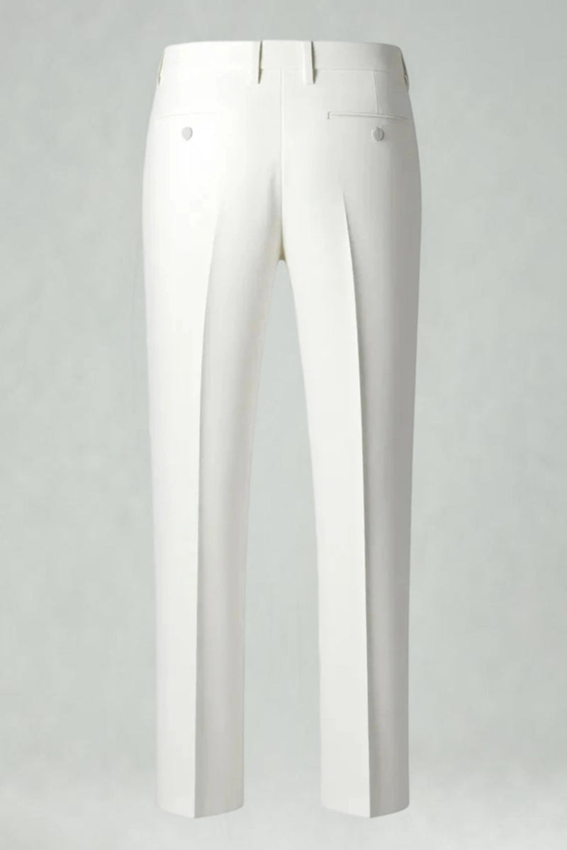 Laden Sie das Bild in den Galerie-Viewer, Schwarz Weiß Gitter 2 Stück Einreihige Herren Ballanzüge mit gekerbtem Revers