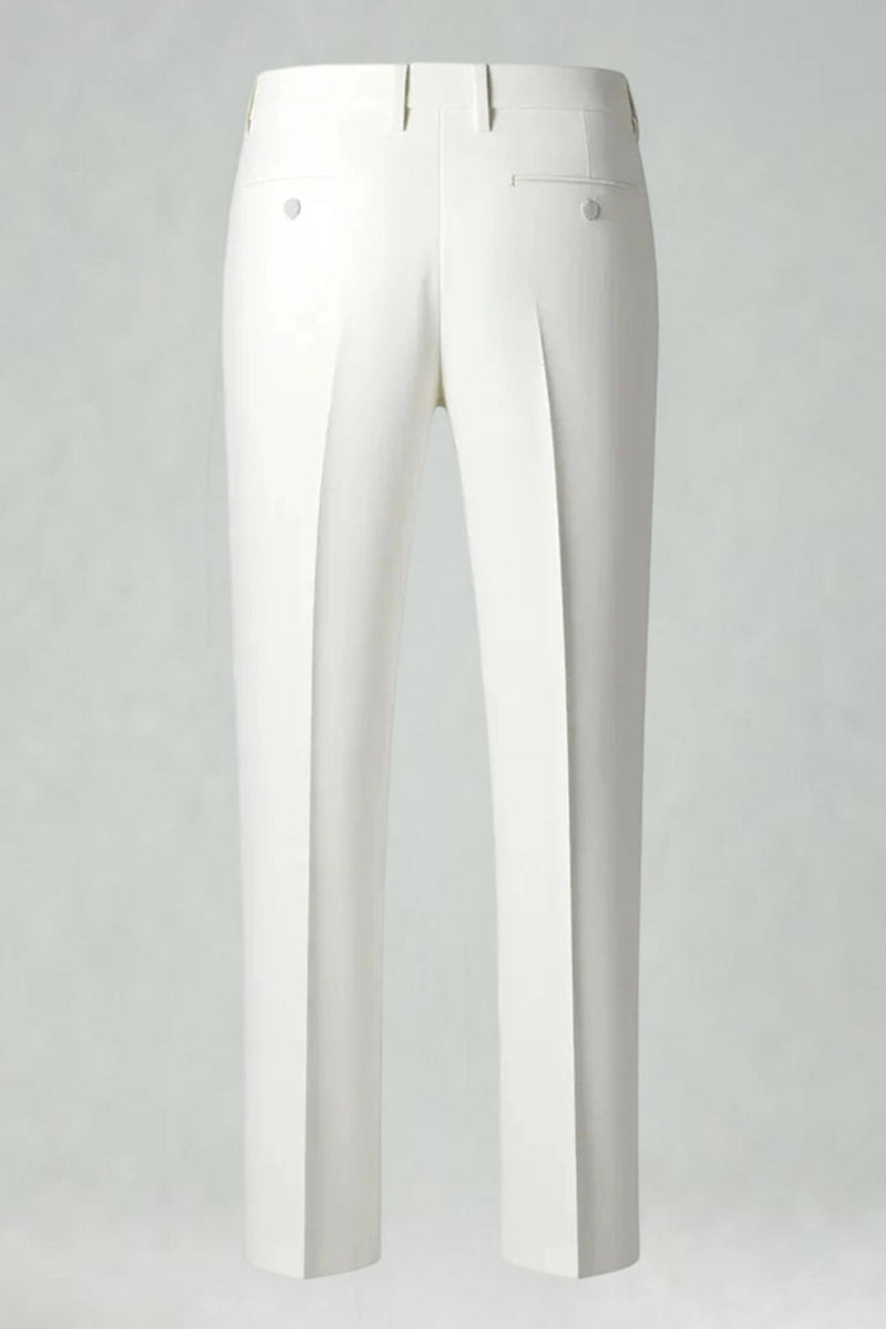 Laden Sie das Bild in den Galerie-Viewer, Schwarz Weiß Gitter 2 Stück Einreihige Herren Ballanzüge mit gekerbtem Revers