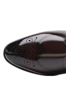 Laden Sie das Bild in den Galerie-Viewer, Dunkelbraune Leder Partyschuhe für Männer