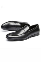 Laden Sie das Bild in den Galerie-Viewer, Braune Leder Slip-On Herrenpartyschuhe