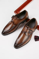 Laden Sie das Bild in den Galerie-Viewer, Braune Leder Hochzeitsschuhe für Herren