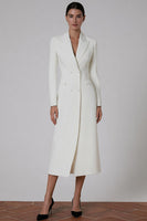 Laden Sie das Bild in den Galerie-Viewer, Elfenbein Peak Revers Doppelreihiges Blazerkleid