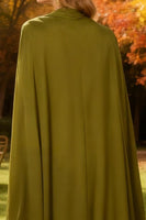 Laden Sie das Bild in den Galerie-Viewer, Olive Meerjungfrau Langes Ballkleid mit hohem Hals