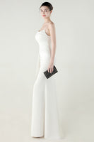 Laden Sie das Bild in den Galerie-Viewer, Schwarze Spaghettiträger Meerjungfrauen Langes Abschlussballkleid mit Schlitz