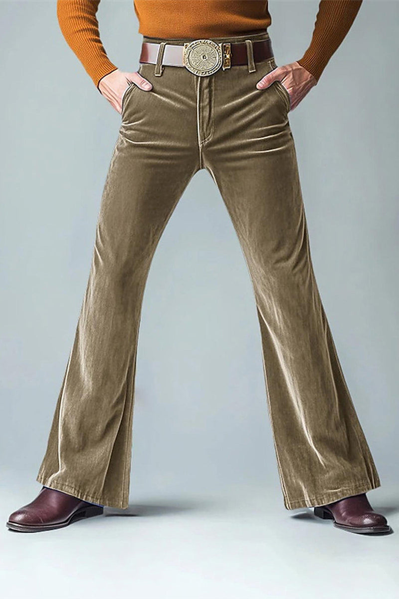 Laden Sie das Bild in den Galerie-Viewer, Dunkelgrüne Ausgestellte Herrenanzüge Hosen