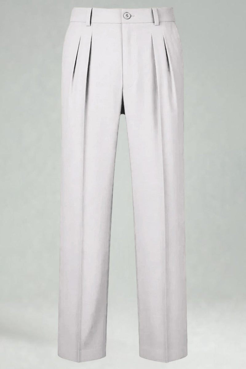 Laden Sie das Bild in den Galerie-Viewer, Armeegrün Herrenanzüge mit geradem Bein und hohem Bund