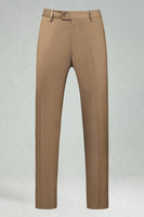 Laden Sie das Bild in den Galerie-Viewer, Burgunderrote Hoch Taillierte Herrenanzüge und Hochzeitshosen für Hochzeit