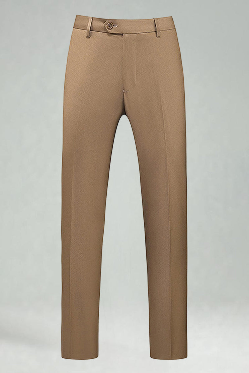 Laden Sie das Bild in den Galerie-Viewer, Burgunderrote Hoch Taillierte Herrenanzüge und Hochzeitshosen für Hochzeit