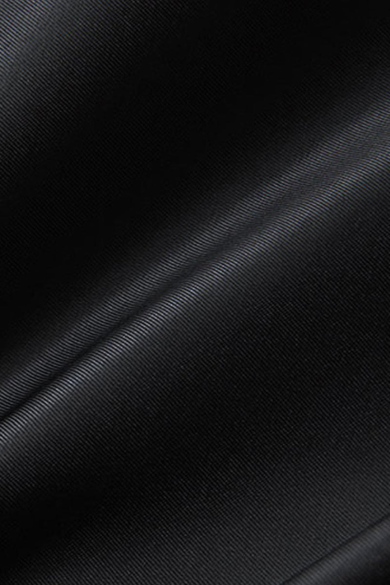 Laden Sie das Bild in den Galerie-Viewer, Schwarzer Einreihiger Revers Wintermantel für Herren