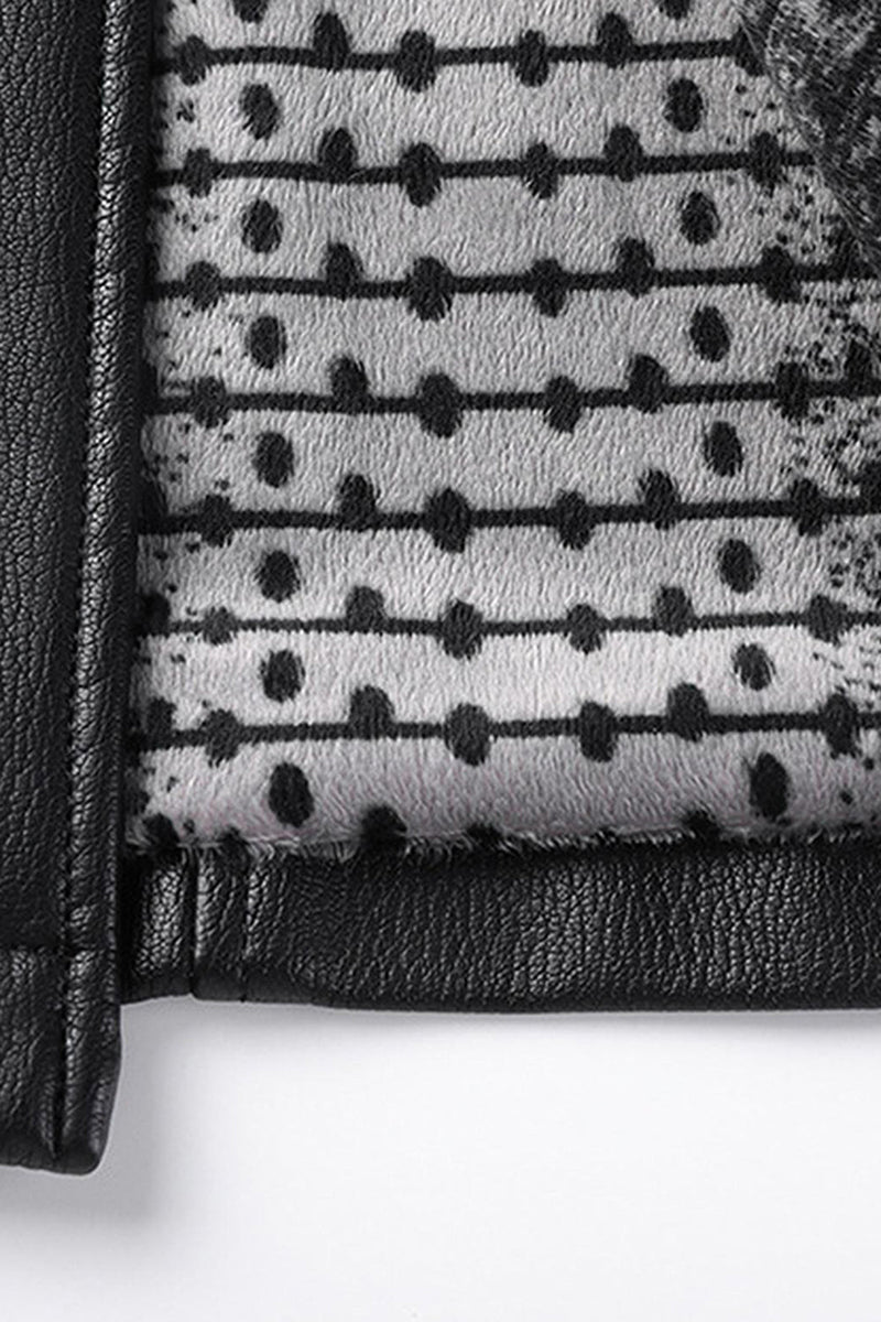 Laden Sie das Bild in den Galerie-Viewer, Schwarzer Einreihiger Herren Trenchcoat aus Reversledern