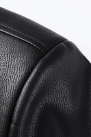 Laden Sie das Bild in den Galerie-Viewer, Schwarzer Einreihiger Herren Trenchcoat aus Reversledern