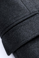 Laden Sie das Bild in den Galerie-Viewer, Peak Revers Doppelreihiger Langer Grauer Wintermantel für Männer