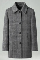 Laden Sie das Bild in den Galerie-Viewer, Dunkelgrauer Einreihiger Langer Herrenmantel mit einreihendem Revers