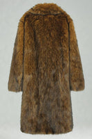 Laden Sie das Bild in den Galerie-Viewer, Weißer Schal Revers Kunstpelz Langmantel für Männer