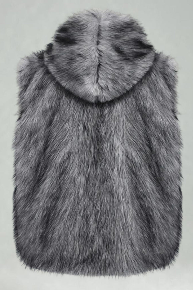 Laden Sie das Bild in den Galerie-Viewer, Kapuzenweste aus Kamelpelz für Männer