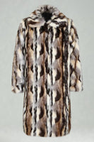 Laden Sie das Bild in den Galerie-Viewer, Herren Faux Fur Grau Kaffee Offen Vorne Wintermantel