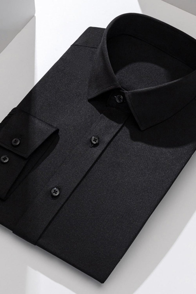 Laden Sie das Bild in den Galerie-Viewer, Weißes Klassisches Slim Fit Herrenhemd mit festem Spitzkragen