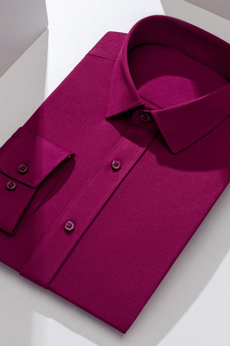 Laden Sie das Bild in den Galerie-Viewer, Weißes Klassisches Slim Fit Herrenhemd mit festem Spitzkragen