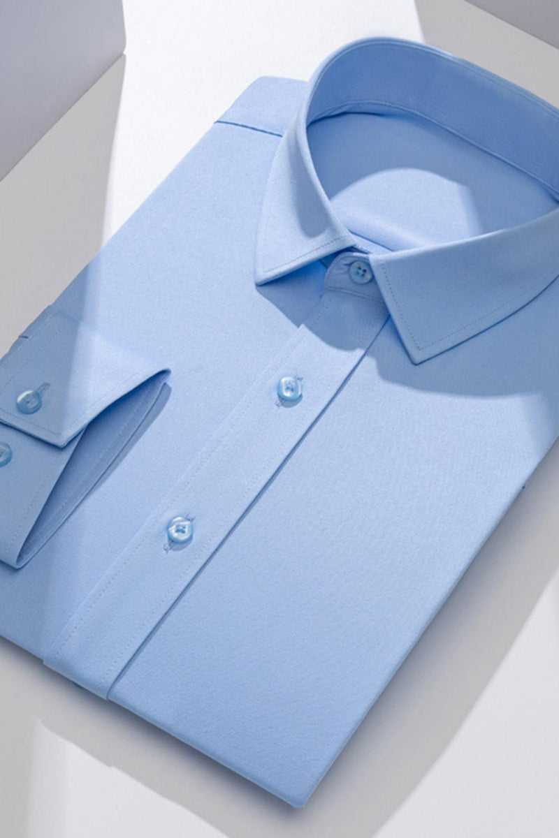 Laden Sie das Bild in den Galerie-Viewer, Weißes Klassisches Slim Fit Herrenhemd mit festem Spitzkragen