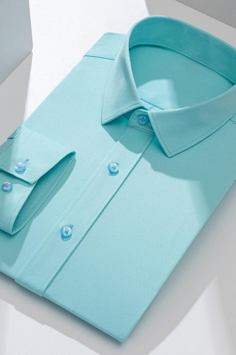 Laden Sie das Bild in den Galerie-Viewer, Weißes Klassisches Slim Fit Herrenhemd mit festem Spitzkragen