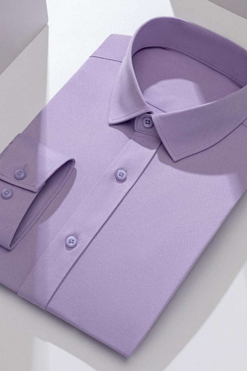 Laden Sie das Bild in den Galerie-Viewer, Weißes Klassisches Slim Fit Herrenhemd mit festem Spitzkragen