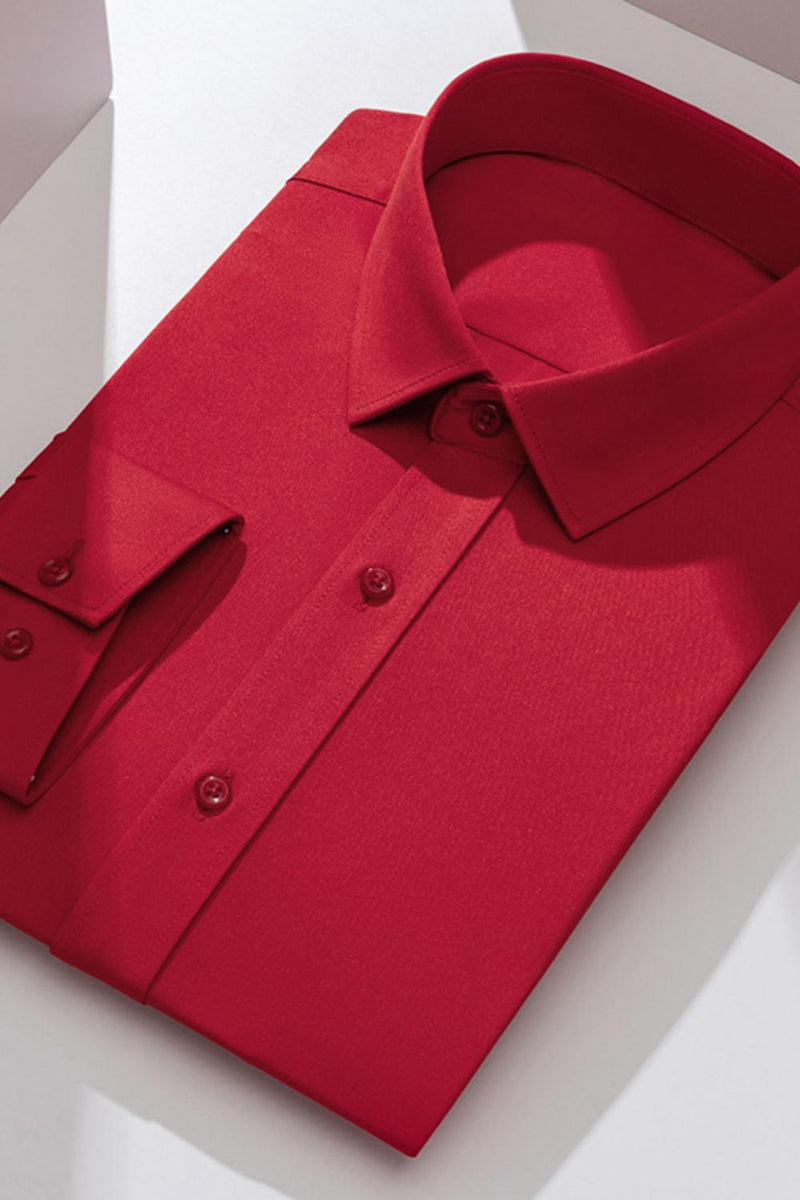 Laden Sie das Bild in den Galerie-Viewer, Weißes Klassisches Slim Fit Herrenhemd mit festem Spitzkragen