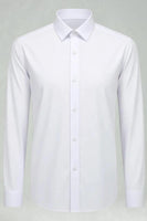 Laden Sie das Bild in den Galerie-Viewer, Weißes Klassisches Slim Fit Herrenhemd mit festem Spitzkragen