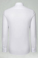 Laden Sie das Bild in den Galerie-Viewer, Weißes Klassisches Slim Fit Herrenhemd mit festem Spitzkragen