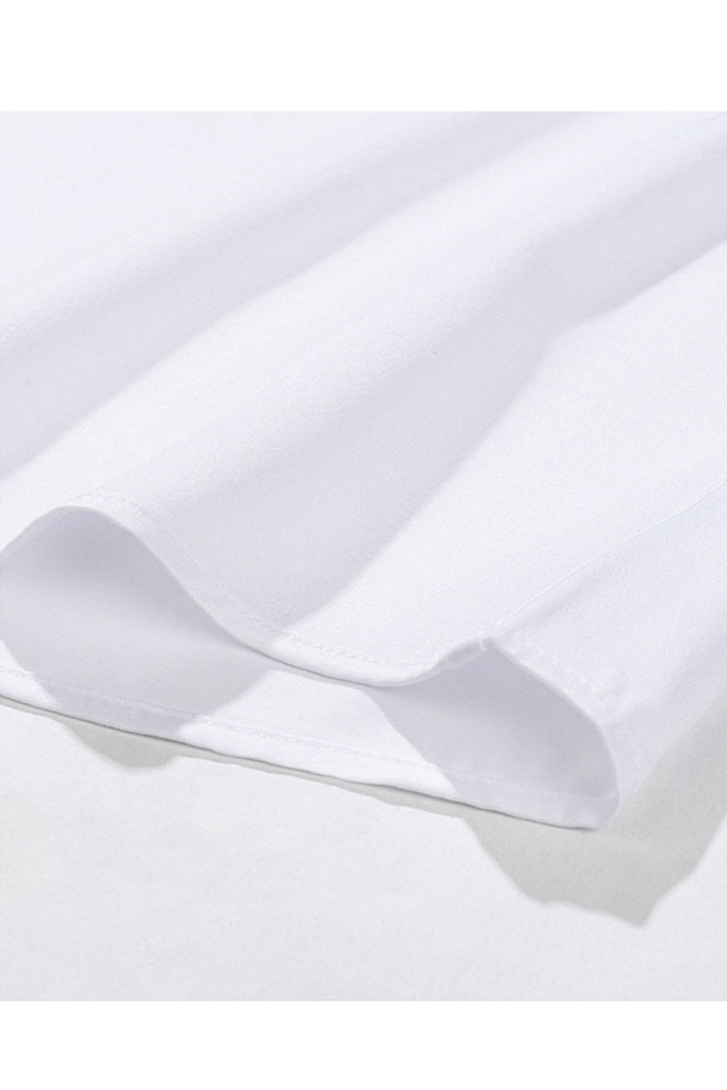 Laden Sie das Bild in den Galerie-Viewer, Weißes Klassisches Slim Fit Herrenhemd mit festem Spitzkragen