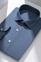 Laden Sie das Bild in den Galerie-Viewer, Weißes Einfarbiges Schmales Outfit mit langen Ärmeln Herrenanzüge Hemd