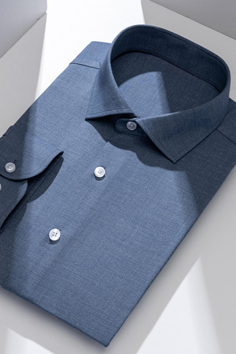 Laden Sie das Bild in den Galerie-Viewer, Weißes Einfarbiges Schmales Outfit mit langen Ärmeln Herrenanzüge Hemd