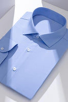 Laden Sie das Bild in den Galerie-Viewer, Weißes Einfarbiges Schmales Outfit mit langen Ärmeln Herrenanzüge Hemd