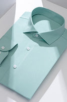 Laden Sie das Bild in den Galerie-Viewer, Herrenhemd Himmelblau Einfarbig Langärmel Anzug Hemd