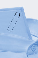 Laden Sie das Bild in den Galerie-Viewer, Herrenhemd Himmelblau Einfarbig Langärmel Anzug Hemd