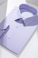 Laden Sie das Bild in den Galerie-Viewer, Weißes Einfarbiges Klassisches Herren Hemd mit langen Ärmeln