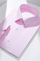 Laden Sie das Bild in den Galerie-Viewer, Weißes Einfarbiges Klassisches Herren Hemd mit langen Ärmeln