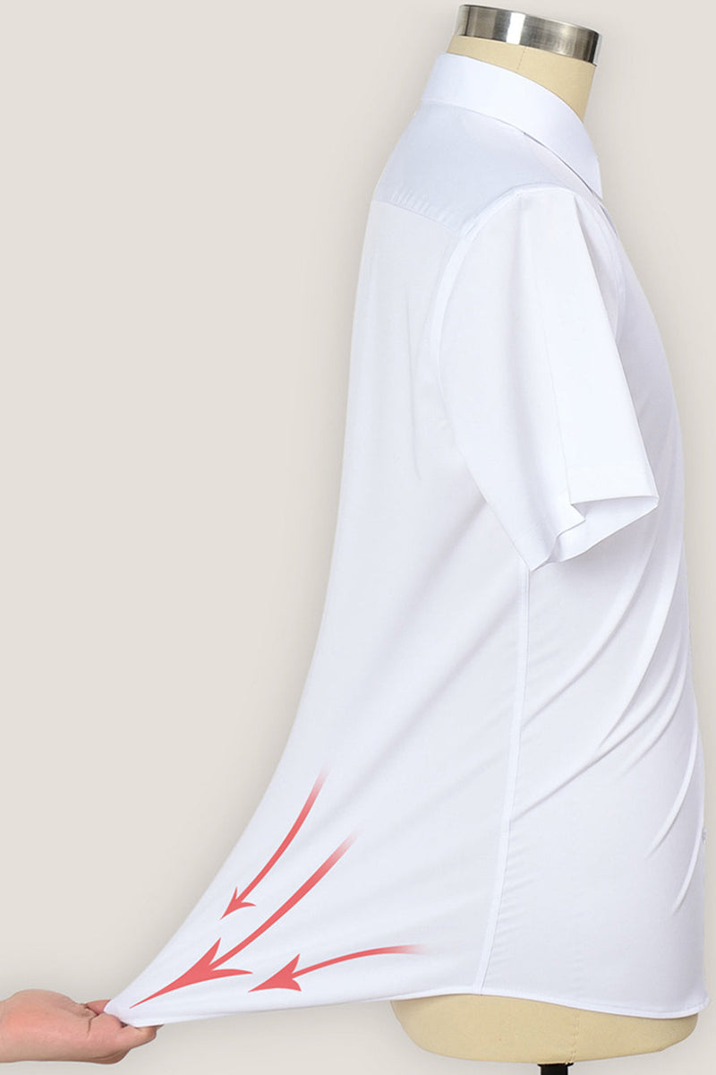 Laden Sie das Bild in den Galerie-Viewer, Weißes Einfarbiges Klassisches Herren Hemd mit langen Ärmeln