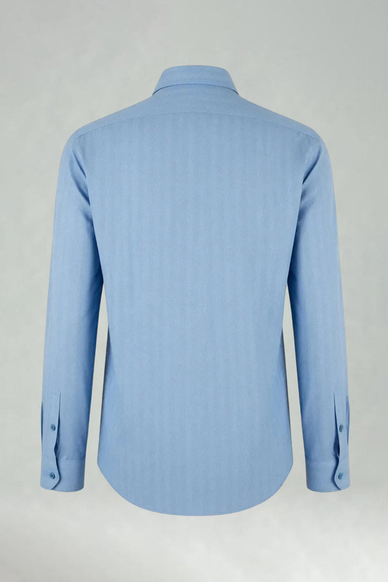 Laden Sie das Bild in den Galerie-Viewer, Herren mit blaugrauem Spitzem Kragen und Langärmligem Anzug Hemd