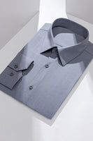 Laden Sie das Bild in den Galerie-Viewer, Herren mit blaugrauem Spitzem Kragen und Langärmligem Anzug Hemd