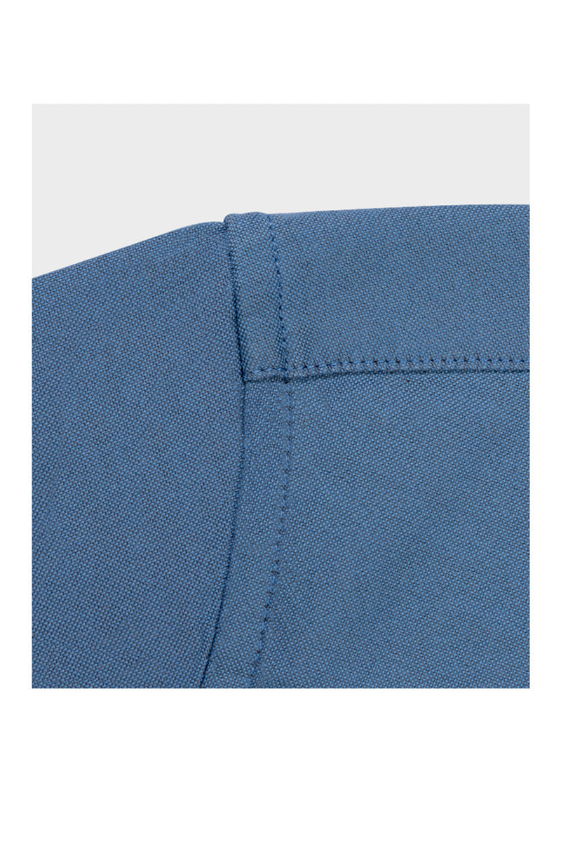 Laden Sie das Bild in den Galerie-Viewer, Blaugrau Slim Fit Langärmeliger Einfarbter Herrenanzug Hemd