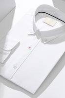 Laden Sie das Bild in den Galerie-Viewer, Blaugrau Slim Fit Langärmeliger Einfarbter Herrenanzug Hemd