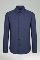 Laden Sie das Bild in den Galerie-Viewer, Weißes Einfarbiges Langärmliges Slim Fit Herrenhemd