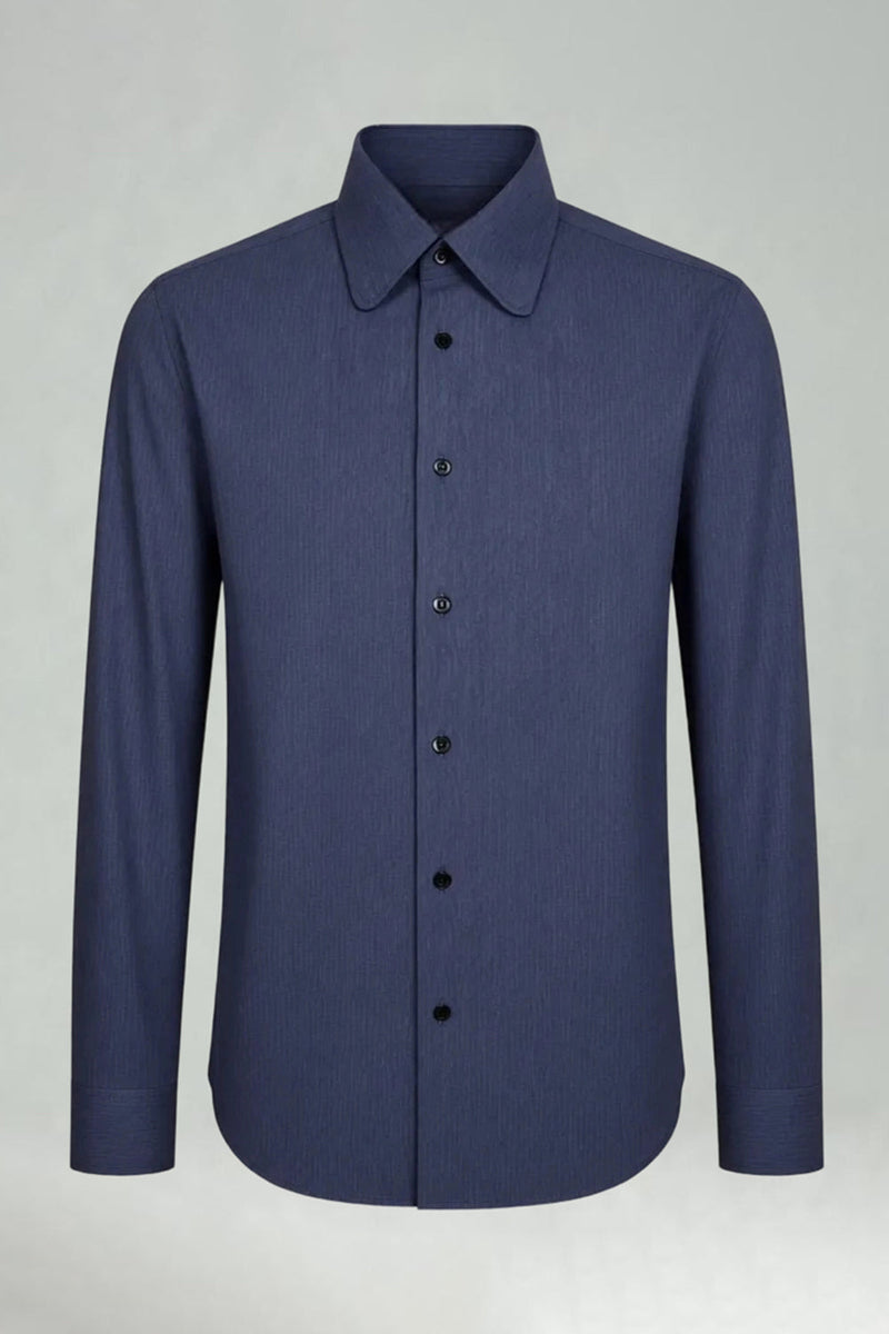 Laden Sie das Bild in den Galerie-Viewer, Weißes Einfarbiges Langärmliges Slim Fit Herrenhemd