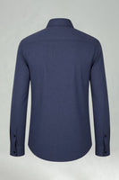 Laden Sie das Bild in den Galerie-Viewer, Weißes Einfarbiges Langärmliges Slim Fit Herrenhemd