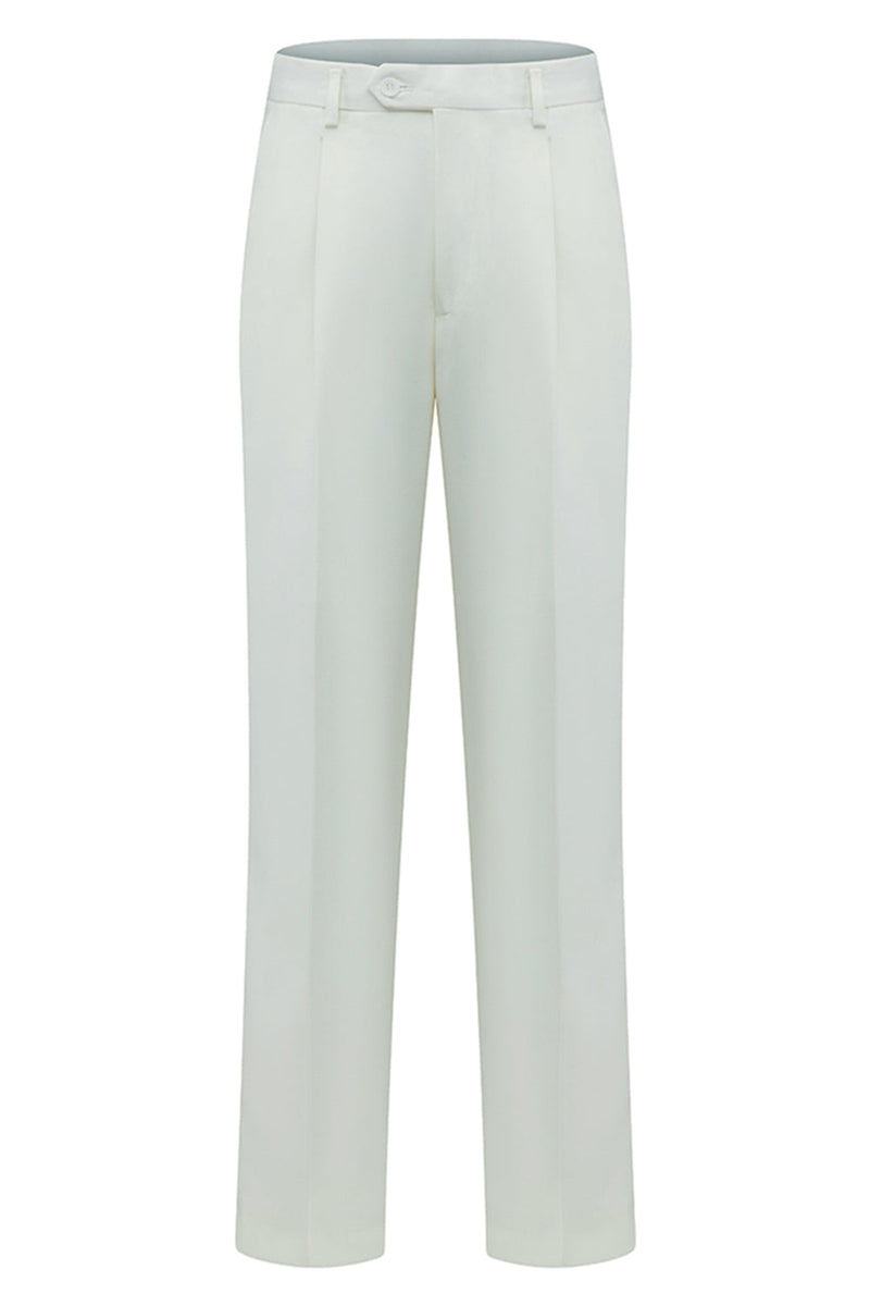 Laden Sie das Bild in den Galerie-Viewer, Weiße Zweiteilige Doppelreihige Herrenanzüge mit Revers