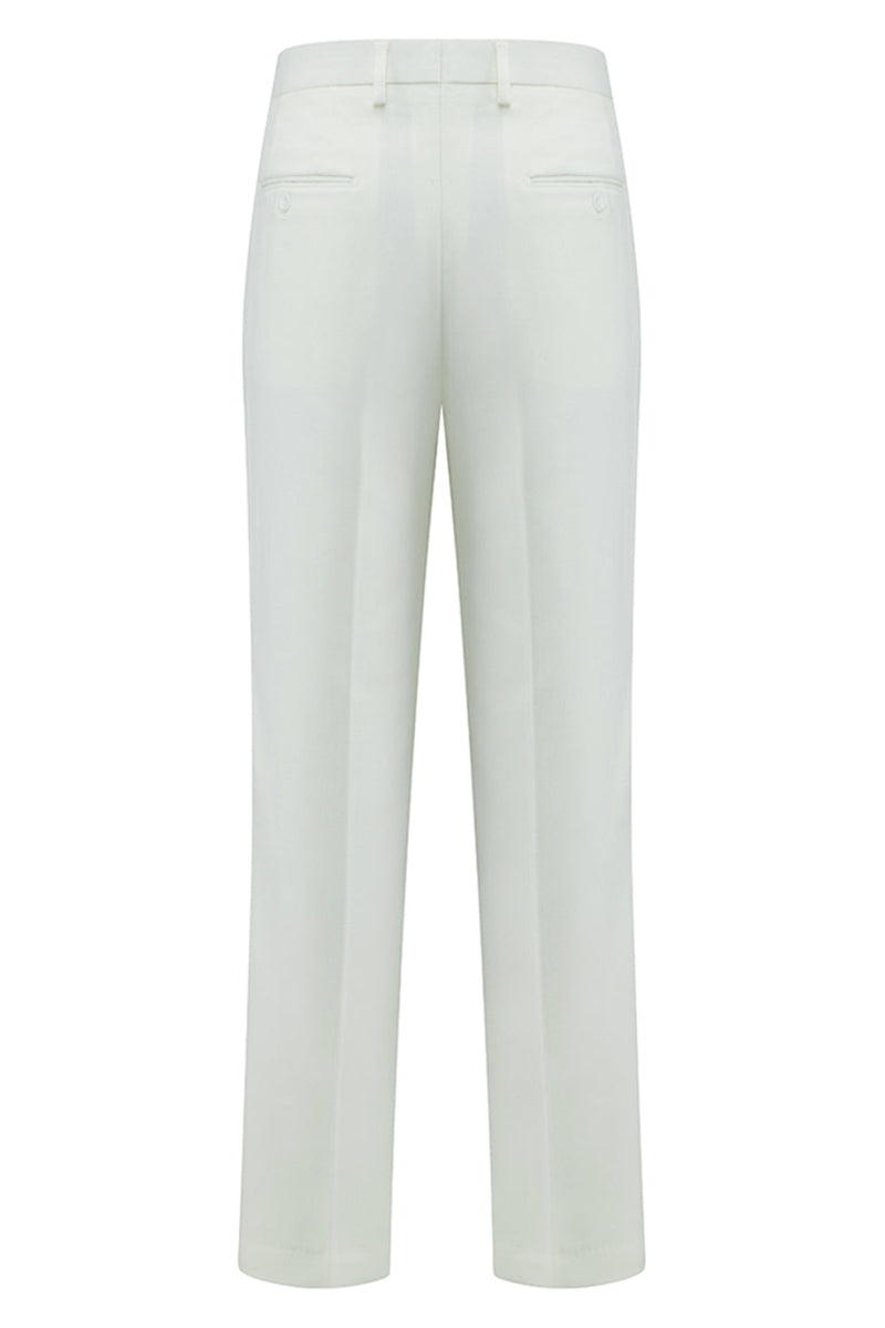 Laden Sie das Bild in den Galerie-Viewer, Weiße Zweiteilige Doppelreihige Herrenanzüge mit Revers