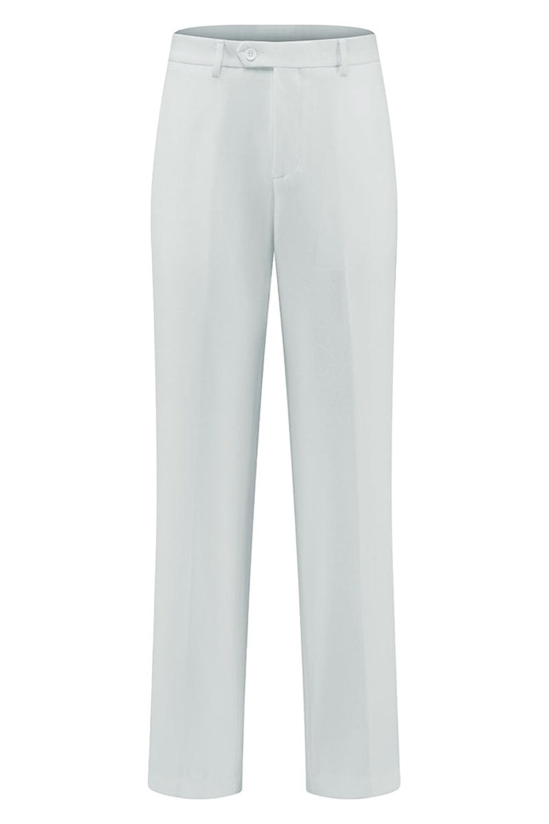 Laden Sie das Bild in den Galerie-Viewer, Schal Revers 3-teilige Weiße Herren Hochzeitsanzüge mit einem Knopf