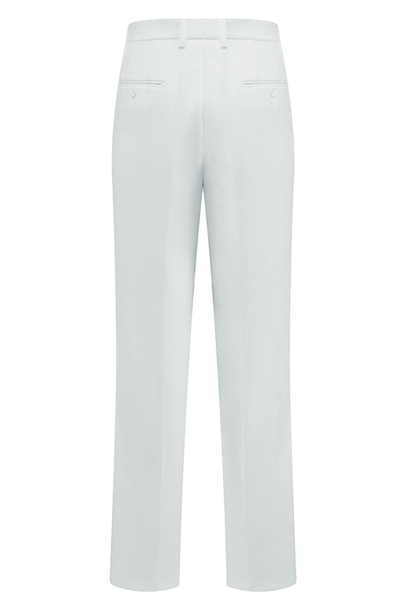 Laden Sie das Bild in den Galerie-Viewer, Schal Revers 3-teilige Weiße Herren Hochzeitsanzüge mit einem Knopf