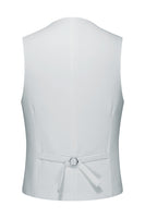 Laden Sie das Bild in den Galerie-Viewer, Peak Revers 3-teilige Weiße Herren Hochzeitsanzüge mit einem Knopf